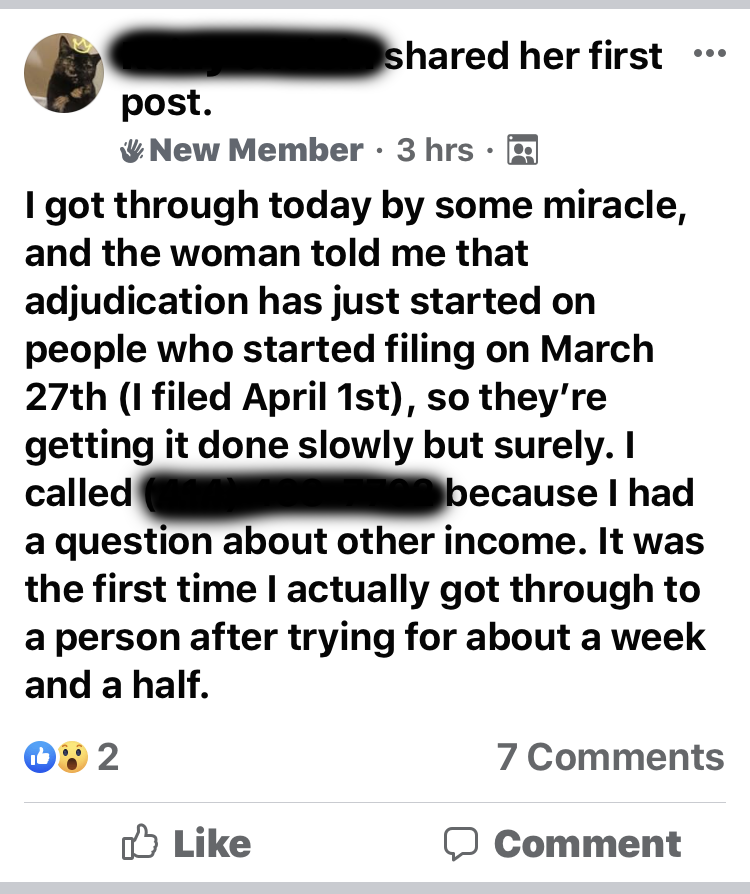 I got through by some miracle